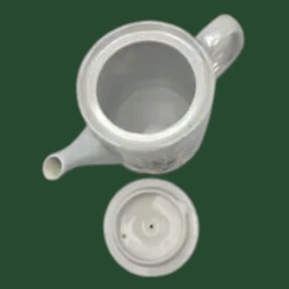 VTG Hand Painted Porcelain Teapot Signed Grace Schultz The Homestead in Winter - Picture 7 of 9